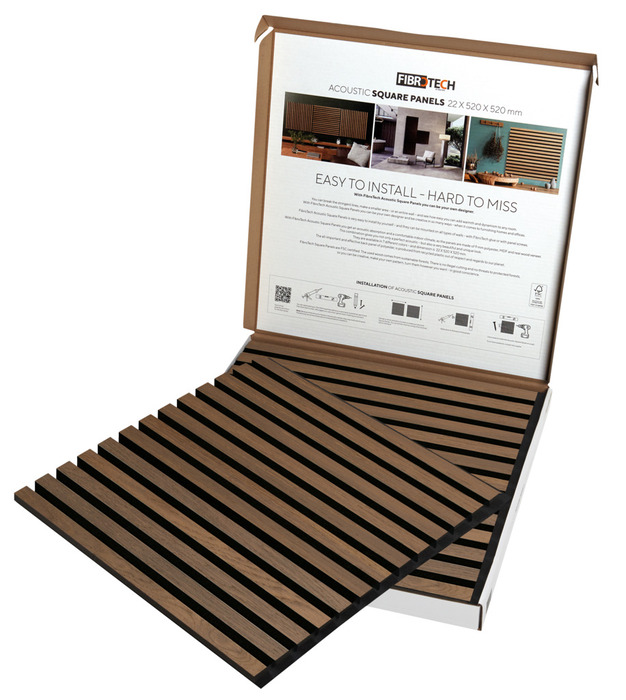 Akustikpanel Square Olied Oak 22 x 520 x 520 mm 2-pack Fibrotech